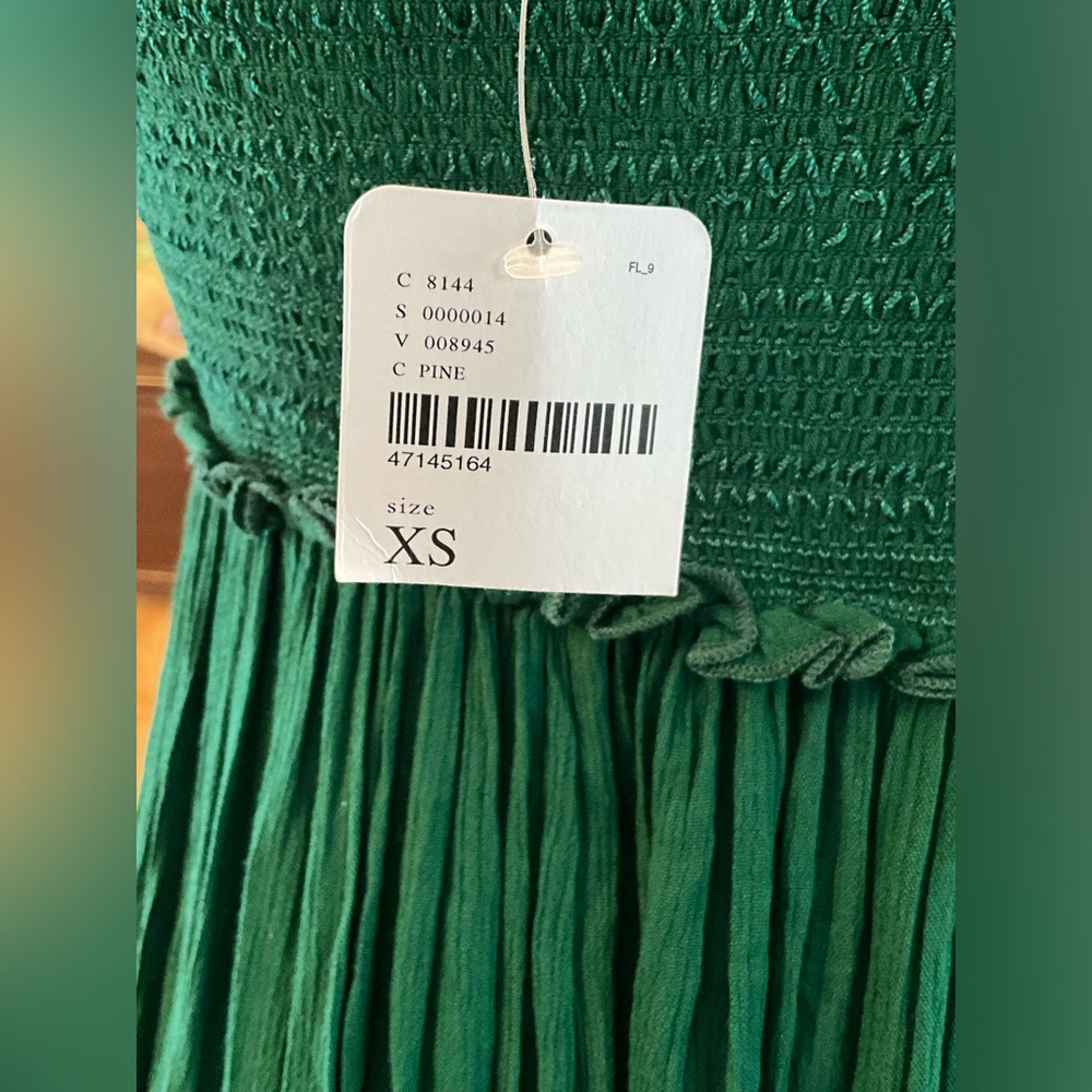NWT Free People off shoulder jumpsuit / romper Green XS - Picture 4 of 10